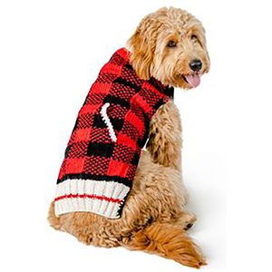 Chilly Dog Buffalo Plaid Dog & Cat Sweater, X-Large