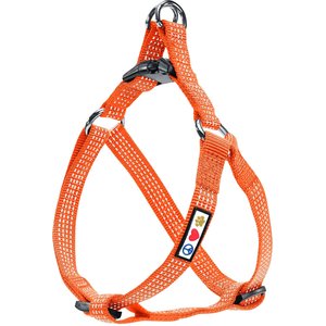 Pawtitas Nylon Reflective Step In Back Clip Dog Harness, Orange, X-Small: 11 to 15-in chest