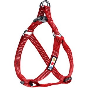 Pawtitas Nylon Reflective Step In Back Clip Dog Harness, Red, X-Small: 11 to 15-in chest