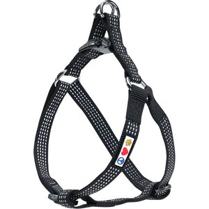 Pawtitas Nylon Reflective Step In Back Clip Dog Harness, Black, Small: 15 to 22-in chest