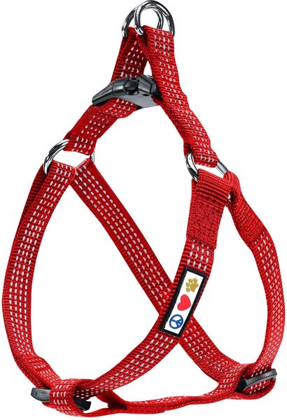 Pawtitas Nylon Reflective Step In Back Clip Dog Harness, Red, Medium: 20 to 28-in chest slide 1 of 9