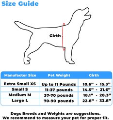 Pawtitas Nylon Reflective Step In Back Clip Dog Harness, Teal, Large: 24 to 33-in chest slide 2 of 6