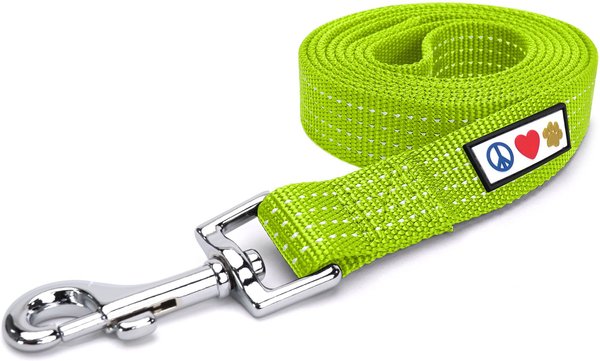 Pawtitas Nylon Reflective Dog Leash, Green, X-Small/Small: 6-ft long, 5/8-in wide slide 1 of 8