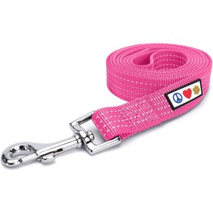 Pawtitas Nylon Reflective Dog Leash, Pink, X-Small/Small: 6-ft long, 5/8-in wide