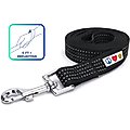 Pawtitas Nylon Reflective Dog Leash, Black, Medium/Large: 6-ft long, 1-in wide