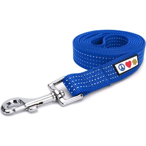 Pawtitas Nylon Reflective Dog Leash, Blue, Medium/Large: 6-ft long, 1-in wide