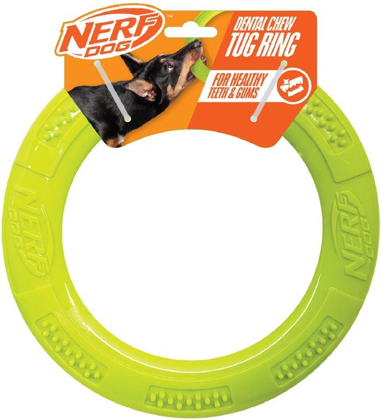 Nerf Dog Brandclub Nerf Dog Dental Chew Tug Ring Dog Toy