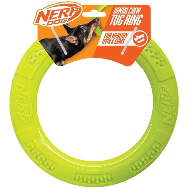 Nerf Dog Dental Chew Tug Ring Dog Toy