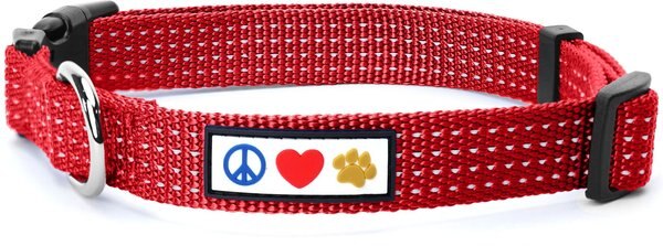 Pawtitas Nylon Reflective Dog Collar, Red, X-Small: 8 to 13-in neck, 3/8-in wide slide 1 of 10