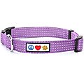 Pawtitas Nylon Reflective Dog Collar, Purple Orchid, X-Small: 8 to 13-in neck, 3/8-in wide
