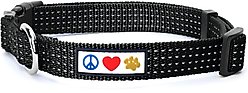 Pawtitas Nylon Reflective Dog Collar, Black, X-Small: 8 to 13-in neck, 3/8-in wide