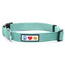 Pawtitas Nylon Reflective Dog Collar, Teal, Small: 11 to 16-in neck, 5/8-in wide