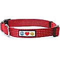 Pawtitas Nylon Reflective Dog Collar, Red, Medium: 13 to 20-in neck, 3/4-in wide