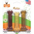 Nylabone FlexiChew Triple Pack Bacon, Peanut Butter & Beef Flavored Dog Chew Toy, Petite