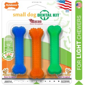 Nylabone FlexiChew Dog Dental Variety, 3 Pack, X-Small