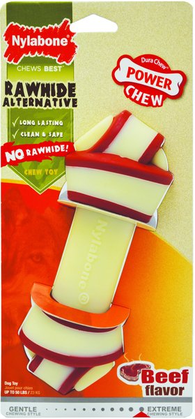 Nylabone Power Chew Rawhide Knot Dog Chew Toy, Bone Beef, Large  slide 1 of 11