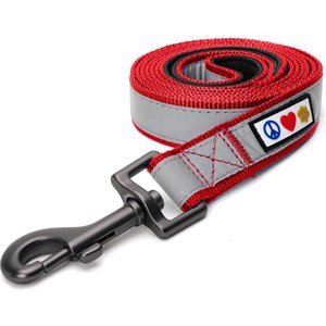 Pawtitas Nylon Reflective Padded Dog Leash, Red, X-Small/Small: 6-ft long, 5/8-in wide