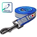 Pawtitas Nylon Reflective Padded Dog Leash, Blue, Medium/Large: 6-ft long, 1-in wide
