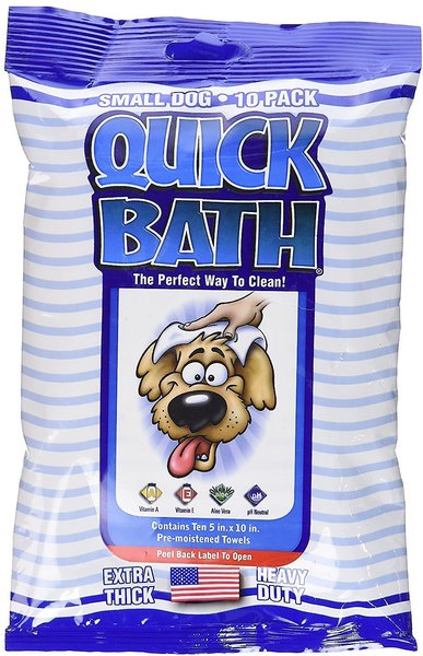 International Veterinary Sciences Quick Bath Small Breed Dog Wipes, 10 count slide 1 of 7