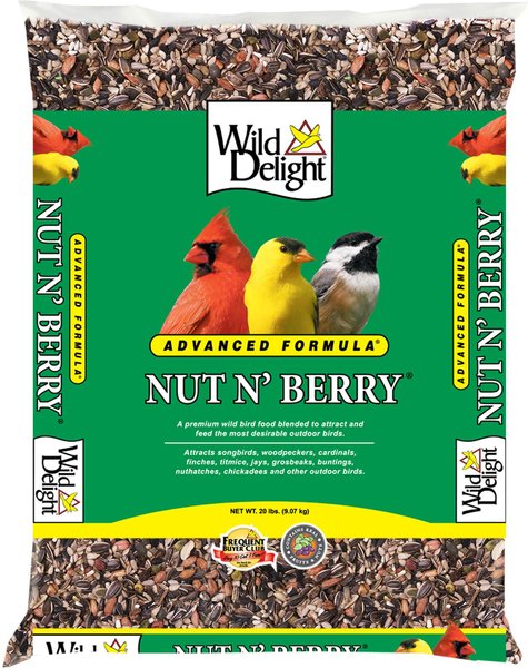 WILD DELIGHT Nut N' Berry Wild Bird Food, 20-lb Bag - Chewy.com