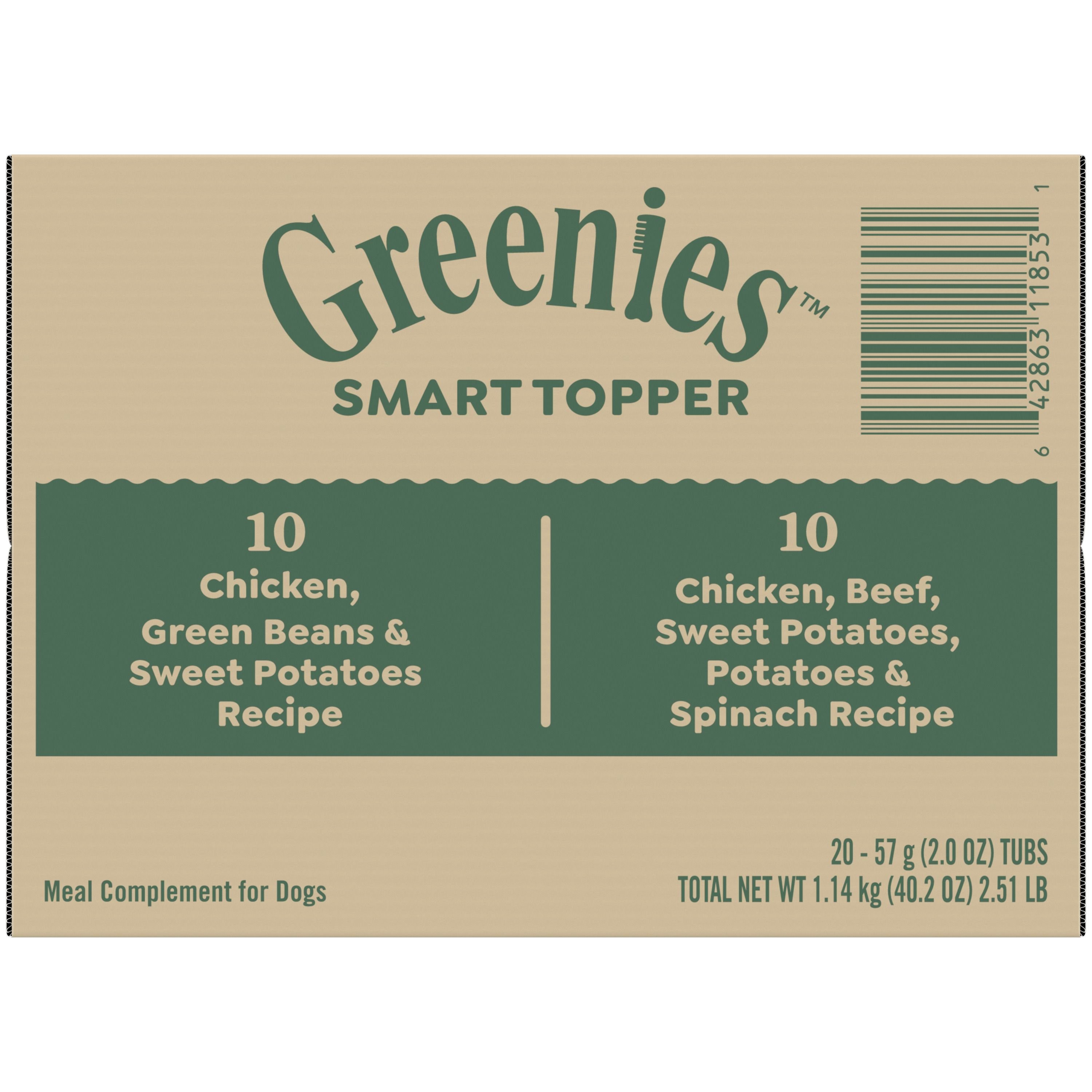 GREENIES Smart Topper Chicken with Green Beans & Beef Pack Immune