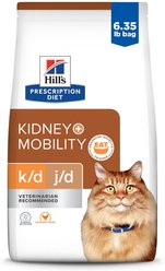 Hill's Prescription Diet k/d Kidney Care + Mobility Care with Chicken Dry Cat Food, 6.35-lb bag