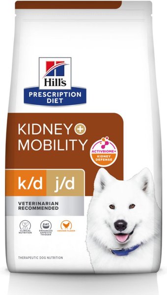 Hill's Prescription Diet k/d + Mobility Kidney Care + Mobility with Chicken Dry Dog Food, 8.5-lb bag slide 1 of 10