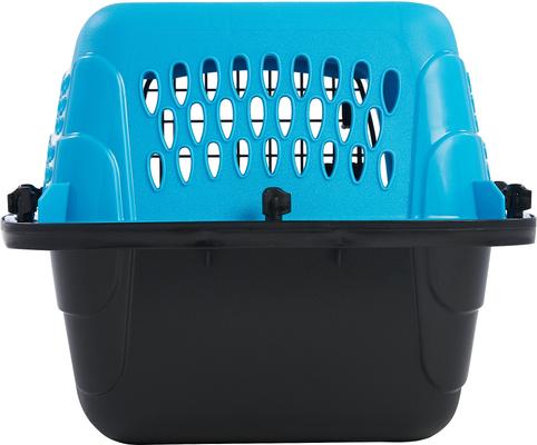 Show full view: Frisco Two Door Top Load Plastic Dog & Cat Kennel, Blue, 19-in slide 5 of 8