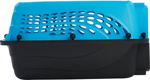 Show full view: Frisco Two Door Top Load Plastic Dog & Cat Kennel, Blue, 19-in slide 6 of 8