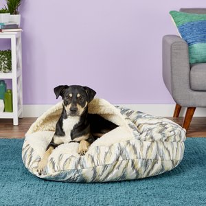 Snoozer Pet Products Microsuede Cozy Cave Dog & Cat Bed, Tempest Spring, Large