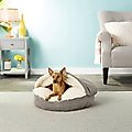 Snoozer Pet Products Luxury Cozy Cave Covered Cat & Dog Bed w/Removable Cover, Dark Chocolate, Small