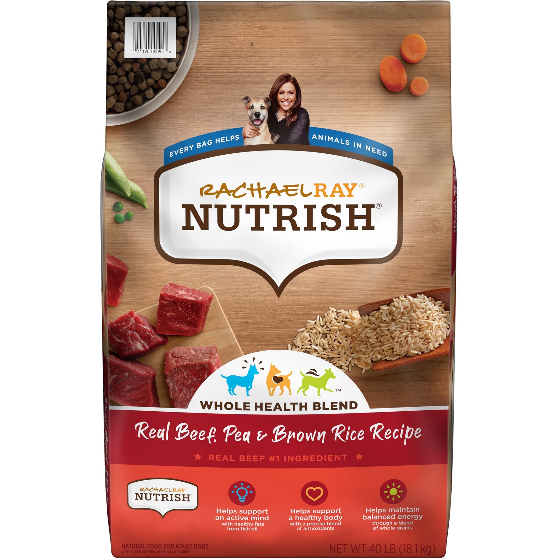 RACHAEL RAY NUTRISH Real Beef, Pea, & Brown Rice Recipe Dry Dog Food ...