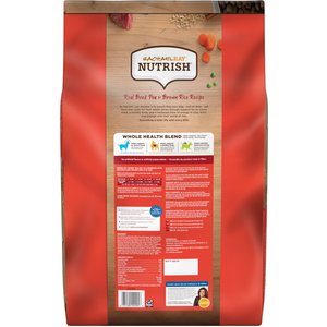 Rachael Ray Nutrish Real Beef, Pea, & Brown Rice Recipe Dry Dog Food, 40-lb bag