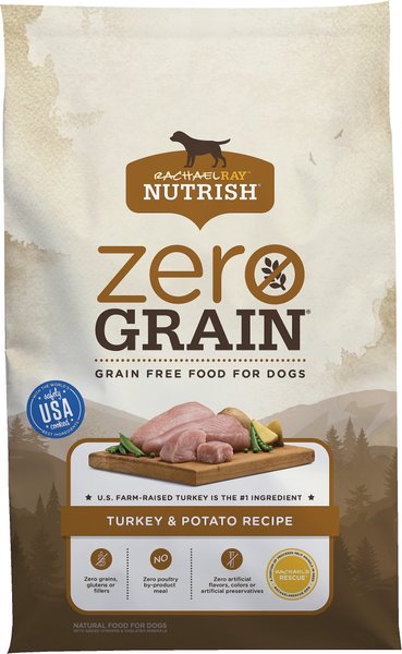 Discontinued RACHAEL RAY NUTRISH Zero Grain Natural Turkey Potato Recipe Grain Free Dry Dog Food 3.5 lb bag Chewy