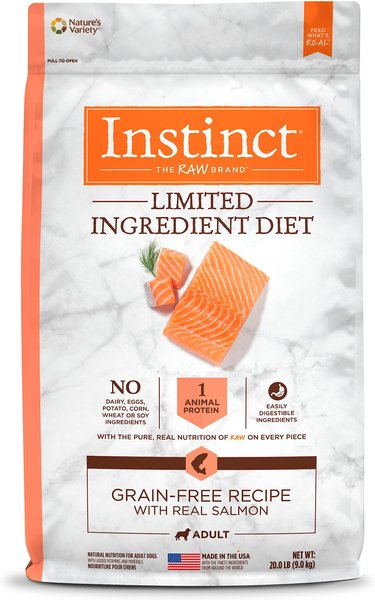 Instinct Limited Ingredient Diet Grain-Free Recipe with Real Salmon Freeze-Dried Raw Coated Dry Dog Food, 20-lb bag slide 1 of 10