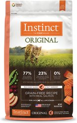 Instinct Original Grain-Free Recipe with Real Salmon Freeze-Dried Raw Coated Dry Cat Food, 10-lb bag