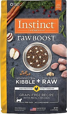 Instinct Raw Boost Grain-Free Recipe with Real Chicken & Freeze-Dried Raw Coated Pieces Dry Cat Food, 2-lb bag slide 1 of 11