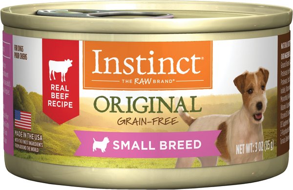 Instinct Original Small Breed Grain-Free Real Beef Recipe Wet Canned Dog Food, 3-oz, case of 24 slide 1 of 9