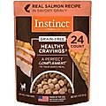 Instinct Healthy Cravings Grain-Free Cuts & Gravy Real Salmon Recipe Wet Dog Food Topper, 3-oz pouch, case of 24