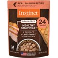 Instinct Healthy Cravings Grain-Free Cuts & Gravy Real Salmon Recipe Wet Dog Food Topper, 3-oz pouch, case of 24