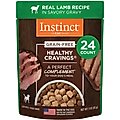 Instinct Healthy Cravings Grain-Free Cuts & Gravy Real Lamb Recipe Wet Dog Food Topper, 3-oz pouch, case of 24