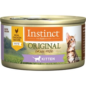 Instinct Kitten Grain-Free Pate Real Chicken Recipe Natural Wet Canned Cat Food, 3-oz, case of 24