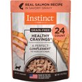 Instinct Healthy Cravings Grain-Free Cuts & Gravy Real Salmon Recipe Wet Cat Food Topper, 3-oz pouch, case of 24