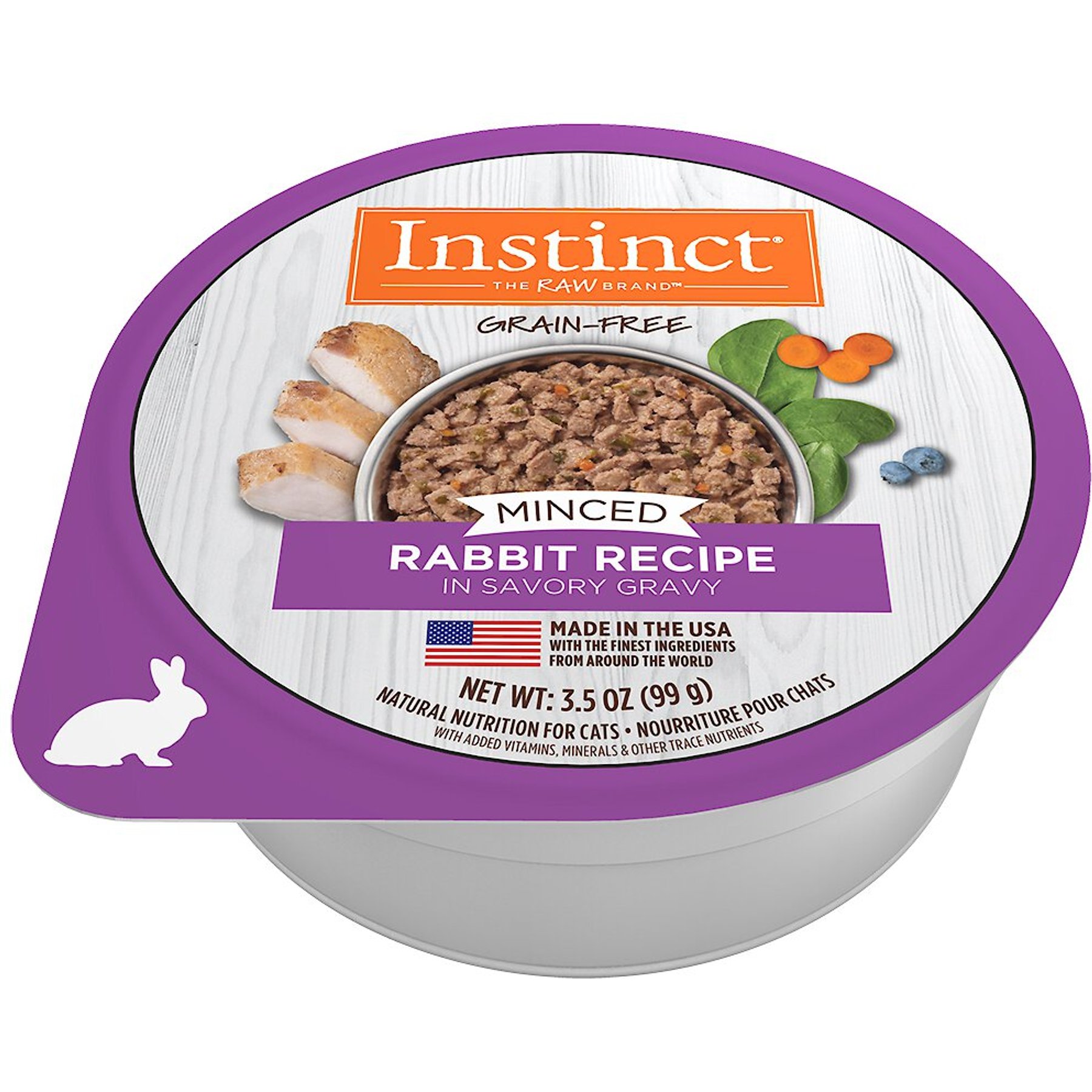 INSTINCT Minced Real Rabbit Recipe in Savory Gravy Grain Free