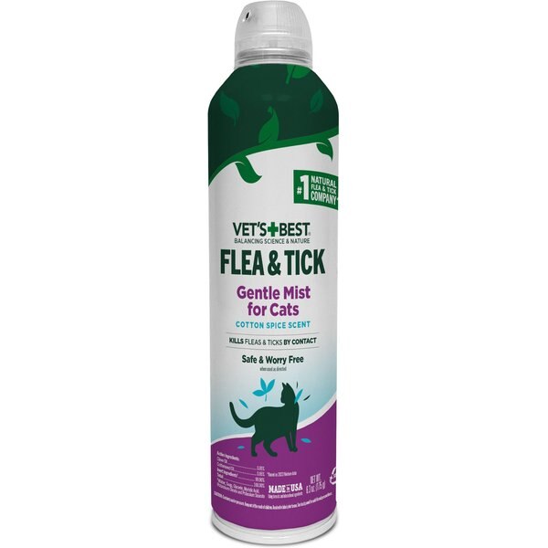 VET'S BEST Cat Flea & Tick Home Spray, 32oz bottle