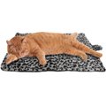 Downtown Pet Supply Thermal Leopard Print Cat Mat, Gray