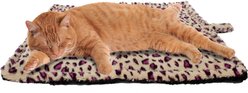 Downtown Pet Supply Thermal Leopard Print Cat Mat, Ivory & Pink