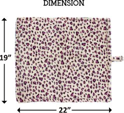 Downtown Pet Supply Thermal Leopard Print Cat Mat, Ivory & Pink slide 2 of 9