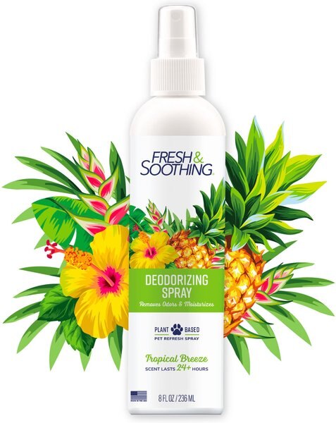 Naturel Promise Fresh & Soothing Dog & Cat Deodorizing Spray, Tropical Breeze Scent, 8-fl oz bottle