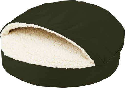 Snoozer Pet Products Cozy Cave Covered Cat & Dog Bed with Removable Cover, Olive, Large